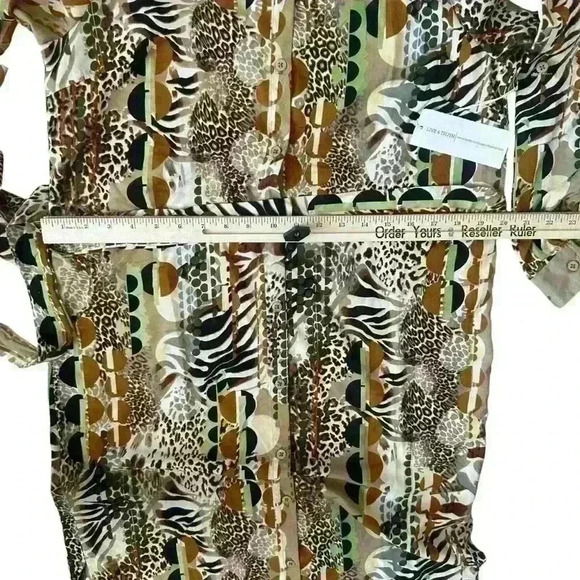 Live 4 Truth animal Print Button Down MIDI boho Dress NWT Medium - Picture 5 of 12
